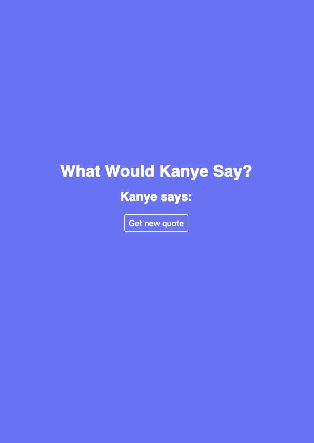 What Would Kanye Say